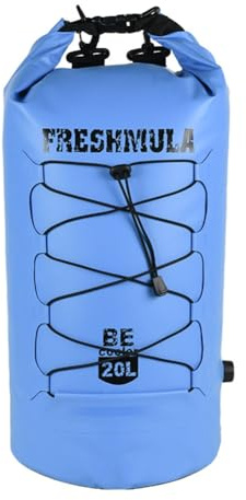 GreatRise 20L wasserdichte Kühltasche Faltbar Kühlbox Rolltop Isoliertasche Thermotasche Cooler Dry Bag Reise Kühlrucksack Eistasche Picknicktasche für Camping Urlaub Wandern Picknick Reisen Grau