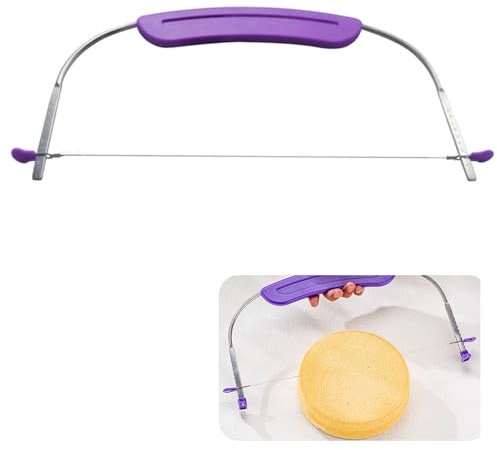 WANTUSHUI Cake Cutter Cake Base Cutter (Purple), Cake Divider, Cake Cutting Aid, Cake Accessories, Cake Cutter Wire, Cake Cutter, Cake Base Cutter
