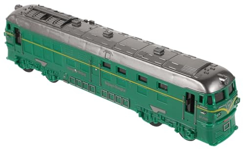 LRXIYODE Mini Tren de Juguete de Inercia y Plástico para Niños Pequeños, Modelo de Tren Vintage Verde, Tamaño Mini, con Puertas Móviles, Adecuado para Juegos Educativos y Coleccionistas,