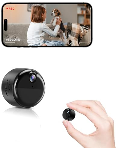 Wireless Mini Camera, 1080P Small Hidden Camera for Home Security, Smart Battery Camera with 90 Days Battery Life, HD Night Vision, PIR Motion Detection