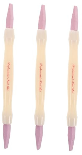ARTSEWPLY 3 Stück Bimsstein Nagelhautentferner Mit Beidseitigem Schleifstift Robustem Quartzgriff Für Professionelle Maniküre Und Heimgebrauch
