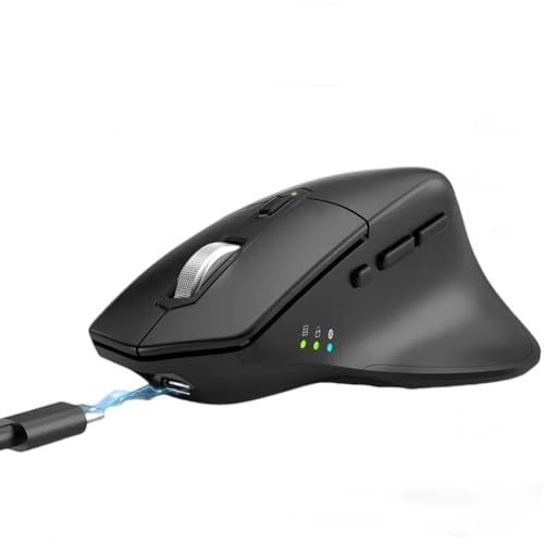 Koolenry Ratón Vertical Bluetooth, Ergonómico, Inalámbrico BT5.0 y 2.4G con Silencioso para Portátil.