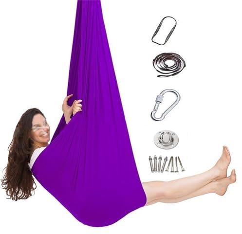 Sinnes-Schaukel für den Innen- und Außenbereich, Aerial-Yoga-Hängematten-Set mit komplettem Zubehör
