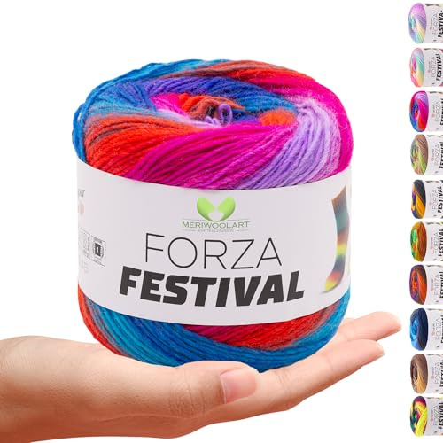 MeriWoolArt® Sockenwolle 4-fädig – 100g Merino Wolle Garn zum Stricken & Häkeln, 75% Schurwolle (superwash), 25% Polyamid, 420m – Ideal für Socken für Herren und Damen, Pullover & Cardigans