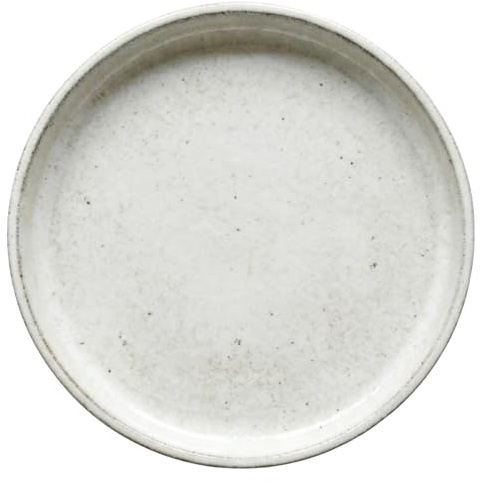 Provencelia Keramik-Untersetzer Cremefarben Durchmesser: 28 cm, Höhe: 4 cm- Handgefertigt frostsicher