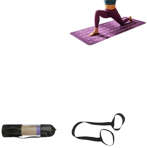 Pilatesmatta | Med Yoga Ställningar Töjningar Golvmatta - Träningsmatta Träningsutrustning - För Resa Gym Studio Pilates Fitness Utomhus Lekplats Balans Fysisk Träning