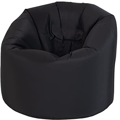 Ready Steady Bed Chaise Jardin Pouf Extérieur Impermeable | Intérieur Siège Pouf Lounges | Conception Ergonomique pour Le Soutien du Corps | Durable et Confortable (Noir)