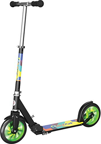 Razor A5 Lux Kick Scooter for Kids Ages 8+ - 8 Urethane Wheels, Aluminum Frame, Anodized Finish Featuring Bold Colors and Graphics, For Riders up to 220 lbs