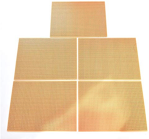 Rk Education Copper Veroboard/Stripboard for PCB Prototyping - Large 95x127mm, Pack of 5