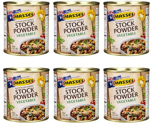 Massel Vegetable Style Bouillon Powder - 6 Pack (6 x 5.9 oz) - Powdered Vegetable Bouillon & Soup Base - Rich Flavour, No Added MSG, Low FODMAP, Gluten & Dairy Free, Plant Based, Vegan