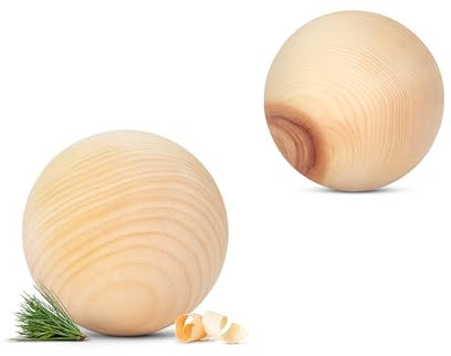 Zirbenkugel Doppelpackung, je 7cm - Verschluss aus Zirbenholz für Diverse Wasserkaraffen