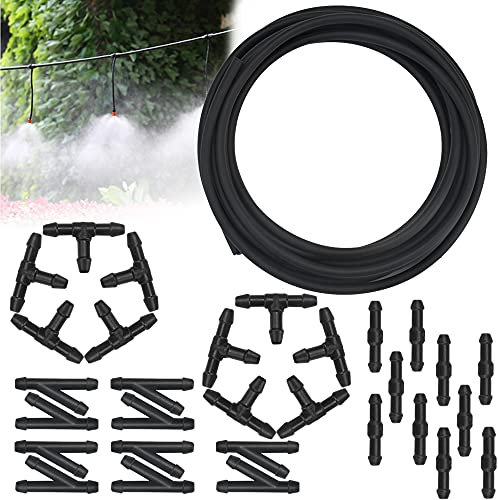 YAANBUNB 5M Wischwasserschlauch Reparaturset 4mm Spritzwasserschlauch Auto Windschutzscheibe Washer Spray Nozzle Kit Universal Scheibenwaschanlage Schlauch mit 30 Schlauchverbinder für Scheibenwischer