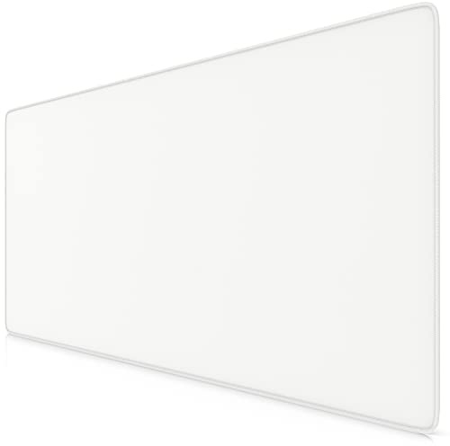 TITANWOLF - oversize mouse pad gaming 900x400mm - XXL mouse pad large - table pad large size - improves precision and speed - white