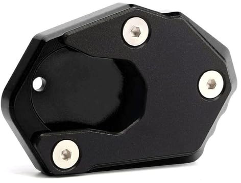 Motorrad Seitenständer Vergrößerungs für Z650 Z900 RS Z1100 Z800 ZX6R ZX10R | Motorrad Zubehör Z650RS Z 650 900 2025 2026 NINJA 650 1100 Ninja1000sx Z1000SX Motorradständer Verlängerungs Platte (Schwarz)