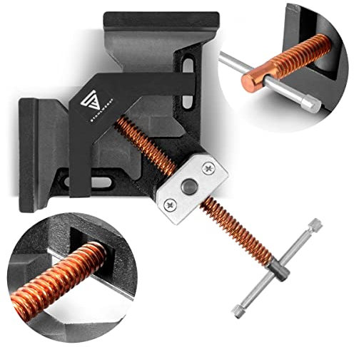 STAHLWERK WK-75 ST Schweißwinkelklemme/Winkelspanner mit 75 mm Maulweite zum Fixieren von Werkstücken im 90 Grad Winkel - 7 Jahre Garantie