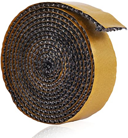 Kamintür Dichtung Kamindichtung Selbstklebend, 3mm x 2,5cm x 2m Kamin Dichtband Feuerfestes Dichtungsband Selbstklebend Holzofendichtung Flachdichtungsband für Kaminöfen