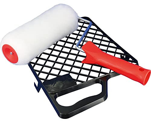 Farbroller Set mit Malerwalze Vestan 180 mm und Abstreifgitter