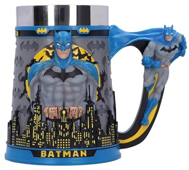 Nemesis Now Batman The Caped Crusader Bierkrug 15,5 cm, Kunstharz, offizielles Lizenzprodukt, Batman Bierkrug aus feinstem Kunstharz, fachmännisch handbemalt, herausnehmbarer Einsatz