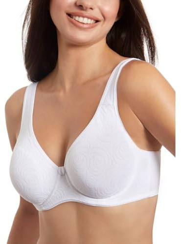 Selene, Sujetador de Mujer Banda Alta Confort, con Aros Sin Relleno, en Tejido Cómodo, Colección Teresa, Color Blanco, Talla 105C