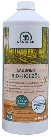 BIO Holzöl universal (1 Liter) lebensmittelecht für innen, geruchslos, farblos für Möbel, Holzböden, Pflanzgefäße - Pflegeöl