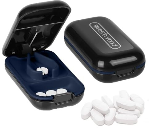 1 Pezzo Tagliapillole Regolabile, Separatore di Pillole Portatile, Tagliapillole Multiplo, Dispenser per Pillole per Compresse, Tagliapillole, Tagliapillole Piccolo, per Tasca Della Borsa