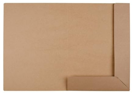Präsentationsmappe A4, m. Visitenkartenschlitz, Kraftkarton, braun, unbedruckt - 10er Pack