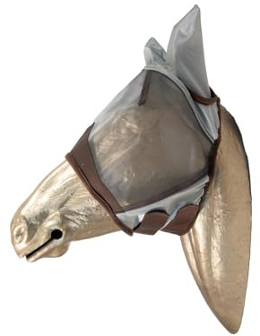 Kentucky Horsewear – Máscara de mosca – Classic con orejas – Plata – Máscara de mosca Full