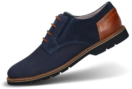Bugatti Uomo 311-arz02Bassi Scarpe Stringate, Blu Scuro, 43 EU