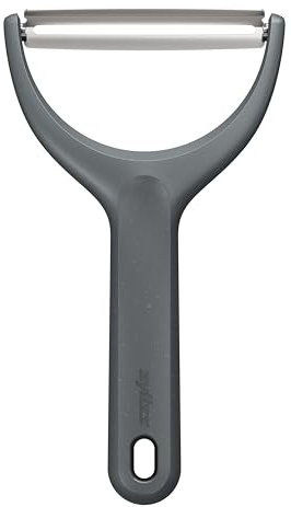 Zyliss Grande Pelaverdure Universale con Lama a Pendolo, Sbucciatore/Pelapatate, Con Comoda Maniglia in Paglia di Grano Sostenibile, Lama affilata in acciaio inossidabile, Lavabile in lavastoviglie