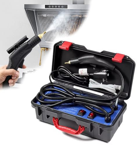 guoyjmm Pulitore a Vapore Portatile ad Alta Pressione, 1700W/3000W, 3-3.5 Bar, per Pulizia a Vapore Auto, 100 – 115 °C, utilizzato per cappe, condizionatori, frigoriferi, Auto,110V-1700W