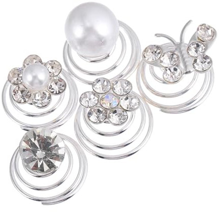 Ipetboom Elegante Haarspiralen Für Die Hochzeit Schmetterlingsspirale Haarspangen Haarstyling Für Die Braut Hochzeitszubehör 60 Stück