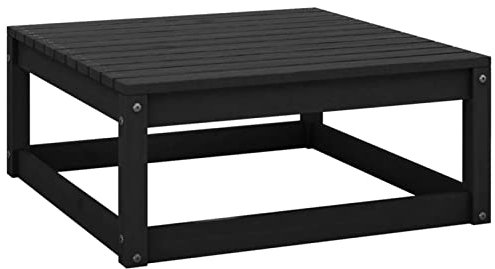 ShGaxin Gartenhocker, Hocker Outdoor, Gartenmöbel, Sitzhocker, Beistelltisch Outdoor, Blumenhocker, Pflanzen Hocker, 70x70x30 cm Schwarz Massivholz Kiefer