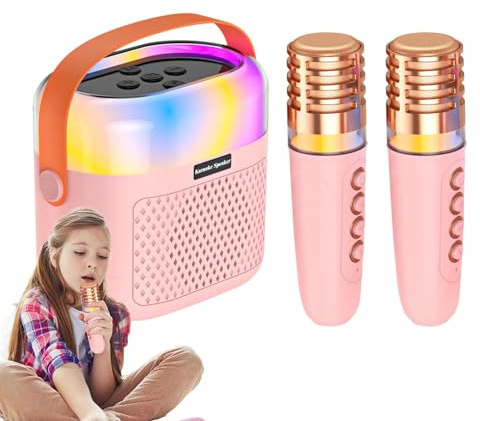 karaoke per bambini, karaoke per bambini, 1200 mAh, dispositivo vocale karaoke per bambini, 2 microfoni wireless, altoparlante karaoke, karaoke per Natale e Halloween