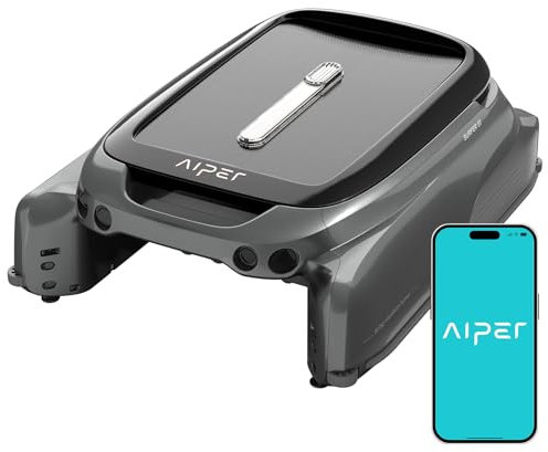 AIPER Surfer S1 Pool Skimmer, Pool Roboter Akku Solarbetriebener, Wasseroberflächenreinigung, 20 Stunden Akkulaufzeit, Smart App, Wassertemperatur, Ideal für alle Pooltypen