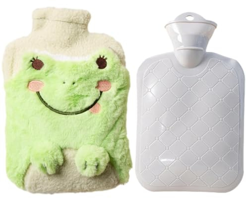 Wärmflasche Mit Bezug 500ml Plüsch Wärmeflasche Mit Bezug Flauschig Wärmflaschen Mit Handwärmer Heißwasserbeutel Für Frauen Männer Bettflasche Flauschig Fleece Wärmflaschenbezug