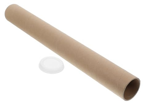 Gadpiparty Kraftpapier Versandrolle Mit Kunststoffdeckel Rundrohr Für Poster Karten Und Dokumente Innendurchmesser Lang Stabil Und Vielseitig Einsetzbar
