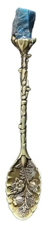 Kristalllöffel, Vintage-Löffel aus Kristalllegierung, Retro-Design, Tee, Kaffee, Dessert, zum Rühren, Mischen, erhältlich in Bronze, Silber, Gold, 11 x 1,9 cm