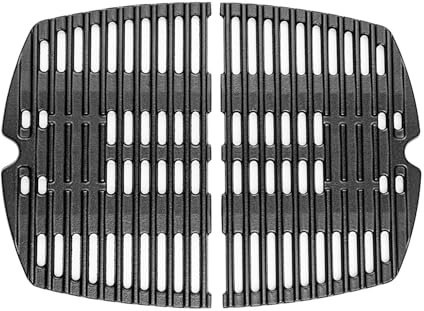 7645 Griglia in ghisa per barbecue a gas Weber Q200 Q220 Q260 Q2000 Q2200 Q2400, 27,3 x 38,9 cm, set da 2 pezzi