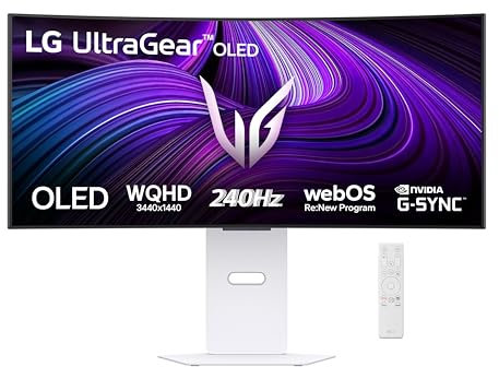 LG 34GX90SA-W Monitor PC 86,4 cm [34] 3440 x 1440 Pixel Wide Quad HD OLED Bianco (LG Monitor 34GX90SA-W 34GX90SAW [34GX9)