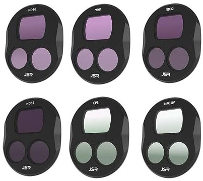 BeisDirect ND & CPL Filters Set Compatible with DJI Mavic 4 Pro, UV ND8 ND16 ND32 ND64 NIGHT Neutral Density Filters Drone Lens Accessories (UV+CPL+ND8+ND16+ND32+ND64)