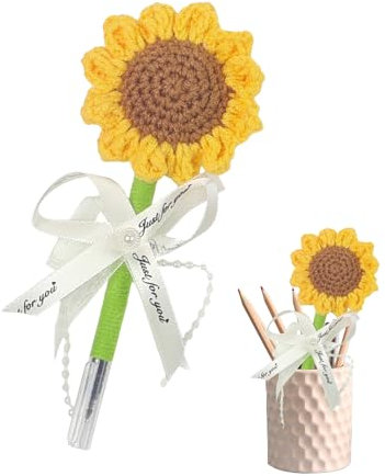 Bolígrafos genéricos | Bolígrafos de gel de ganchillo,Suministros de escritura a mano de punto decoración oficina niñas escuela profesor fiesta regalo boda