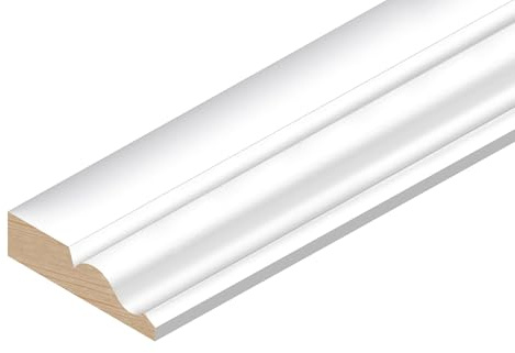 Ogee Architrave White Primed Pine Door Mouldings Moulds (3, 50cm)