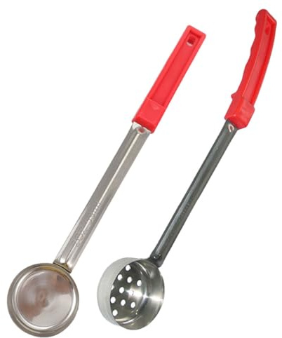 DIYEAH 2 pièces Cuillère à Sauce Pizza Acier Inoxydable Lot de Louches à Portion Contrôle avec Manche Long pour Étaler Sauce Uniformément Ustensile de Cuisine Pratique