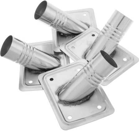 KOMBIUDA 4Pcs Floor Brush Head Connector Broom Bracket Connector Metal Replacement Adapter for Cleaning Tools Sturdy Handle Tip Replacement Efficient Mopping for Home and Office Use