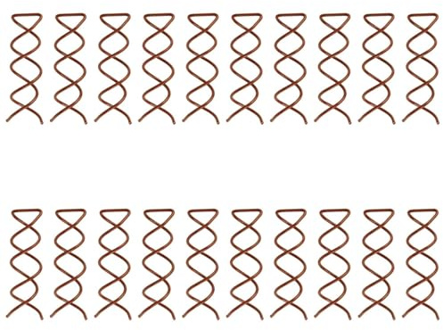 Wellrun 20 Pcs Spiral Hair Pins,Twist Spin Hairs Pins for Buns,Alloy Screw Hair Clips,Non-Scratch Round Clips Accessories for Girls Women Hairs Style DIY(Brown)