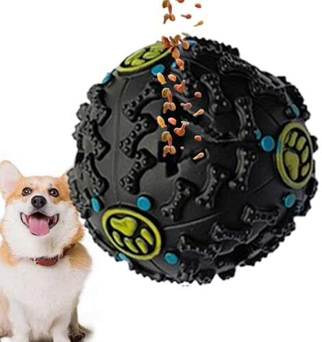 Palla da gioco per cani con alimentazione lenta, giocattoli interattivi da masticare, palline creative con suono ridacchiante per alleviare lo stress e la noia