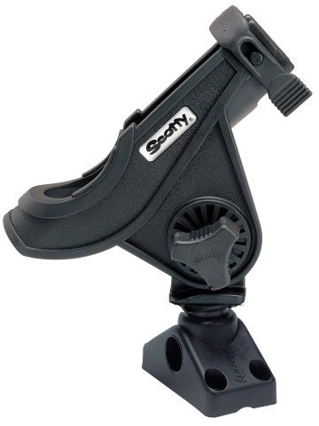 Scotty 280 Bait Caster/Spinning Rod Holder W/241 Deck/Seite Mount - Schwarz