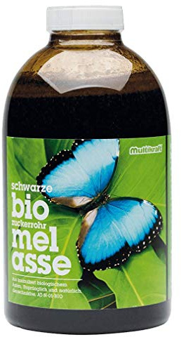 SCHWARZE BIO-ZUCKERROHRMELASSE 1LITER. EFFEKTIVE MIKROORGANISMEN | Ungeschwefelt, Konsistenz honigartig, Zur Herstellung von EMa, Aus biologischem Anbau