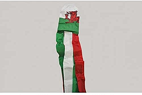AZ FLAG - Wales Windsock 5'' - Welsh Wind Sock Flag 100% Polyester 150 cm - 5 Feets