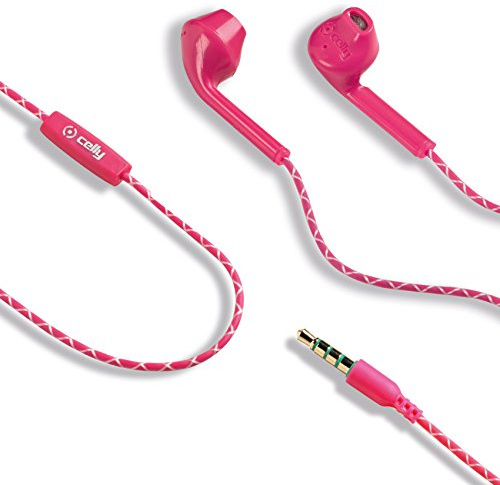 Celly Auricolari Stereo Universali Ultraleggeri con Capsule a Goccia, Rosa